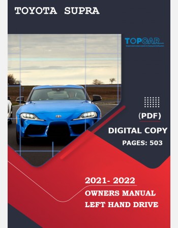 toyota supra 2021-2022 owners manual